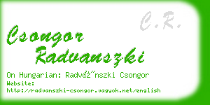 csongor radvanszki business card